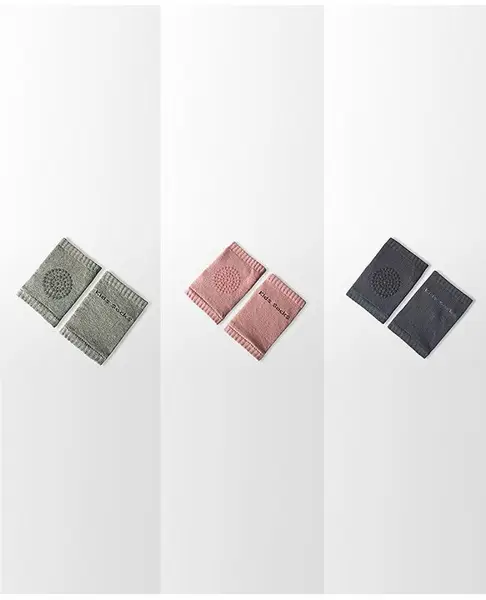 Baby Knee Pads for Crawling Pack of 3- Pink Grey Black