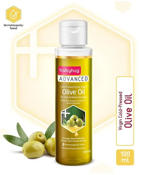 Babyhug Advanced Cold-Pressed Virgin Olive Oil - 100 ml
