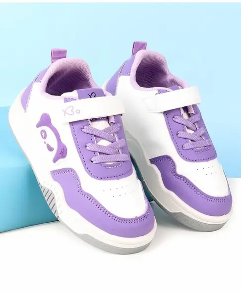 Babyoye Velcro Closure Solid Shoes - Purple