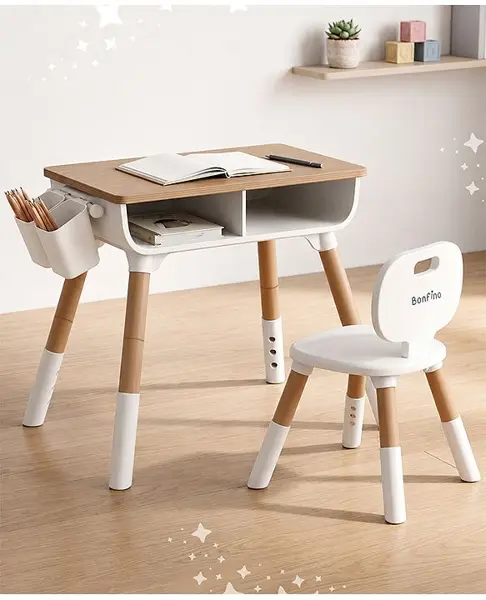 Bonfino Think Desk Multifunctional Study Table & Chair - Brown