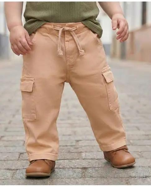 Babyoye Full Length Over Dyed Denim Jeans - Beige