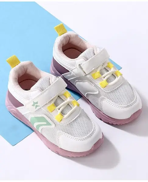 Cute Walk by Babyhug Velcro Closure Sneaker Shoes - White