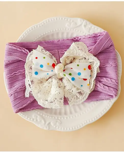 Babyhug Bow applique Headband  Free Size - Purple