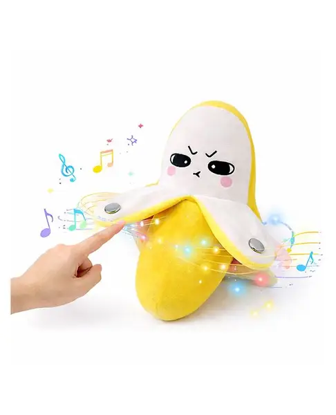 BitFeex Musical Banana Soft Toy  Interactive Sound Plush Toy with Touch Sensor
