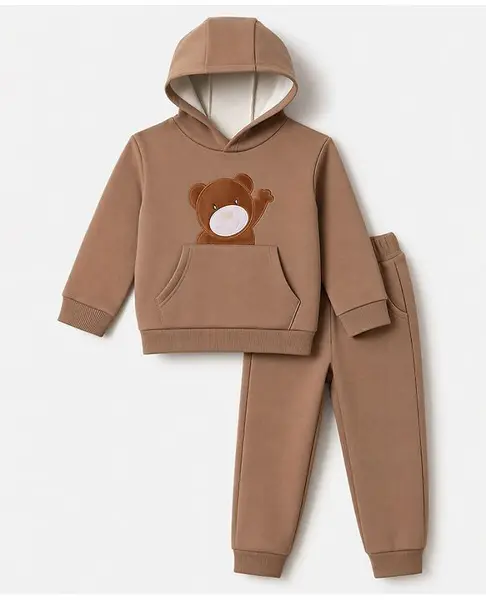 Mark & Mia Winter Wear Suits With Teddy Bear Patch - Khaki