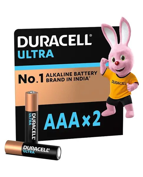Duracell Ultra AAA Battery pack of 2 High-Drain Devices Digital Camera Toy Electric Toothbrush