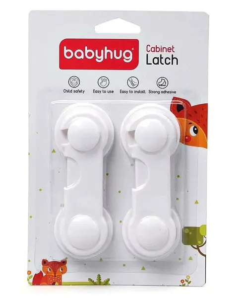 Babyhug Cabinet Latch Pack Of 2 - White