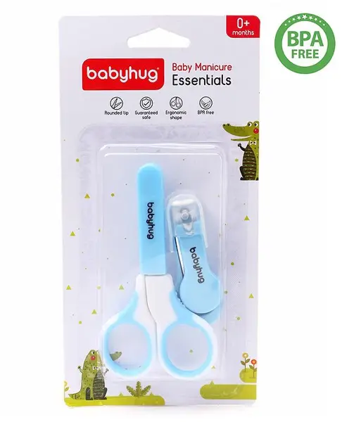 Babyhug Scissors & Nail Clipper Set - Sky Blue