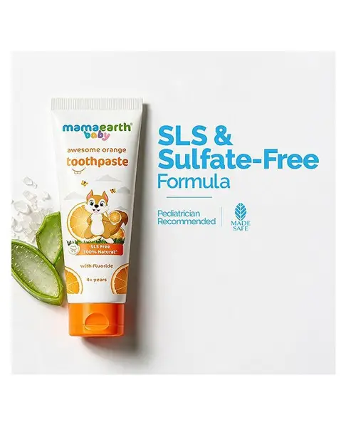 mamaearth Natural Toothpaste Orange Flavour - 50 grams