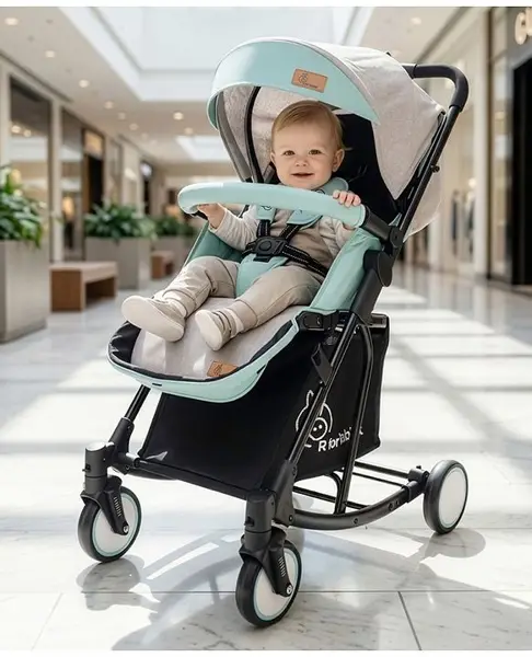 R for Rabbit Rock N Roll Baby Stroller Compact Travel Friendly Pram for Baby  Stroller turn Rocker for Baby  Kids Pram & Strollers  Prams for Boys & Girls of 0-3 Years