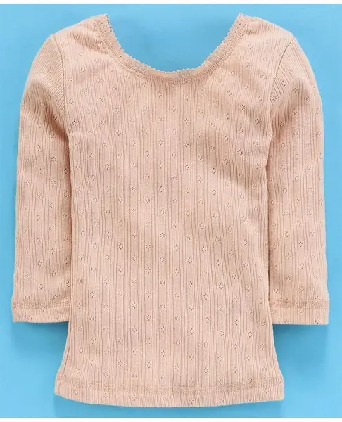 Kanvin Full Sleeves Thermal Vest - Beige