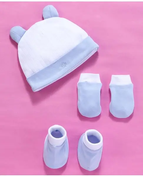 My Milestones Accessories Gift Set 3 Pcs (Cap Mittens & Booties) - Blue