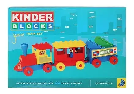Peacock Kinder Blocks Junior Train Set - Multi Color