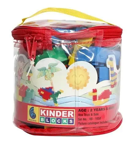 Peacock Kinder Blocks - 50 Pieces