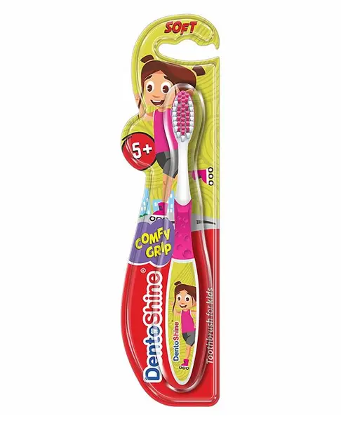 DentoShine Comfy Grip Toothbrush - Pink