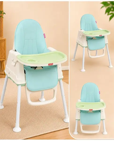 Babyhug 3 in 1 Comfy High Chair  - Green