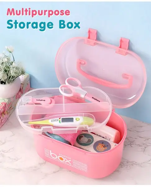 Multipurpose Storage Box with Handle - Pink