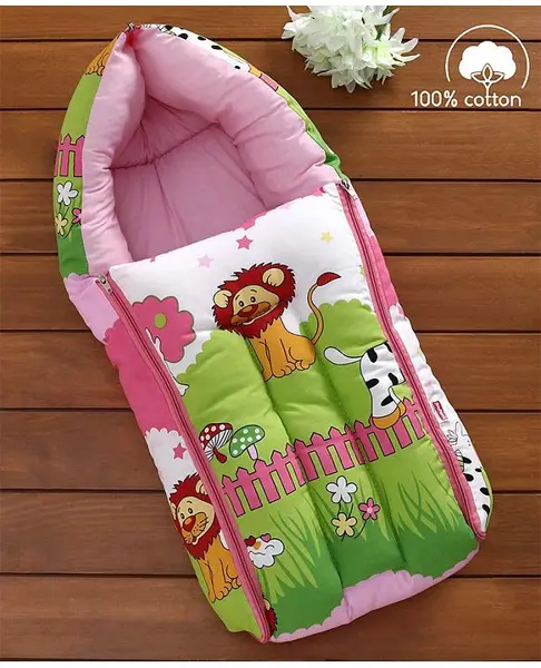 Babyhug Sleeping Bag Jungle Print - Pink