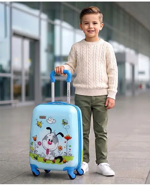 Babyhug Kids  Small 1 Day Trip  Trolley Bag Puppy Print - 18 Inches