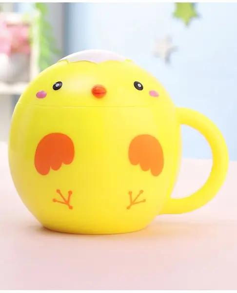 Mug with Lid & Handle Yellow - 450 ml
