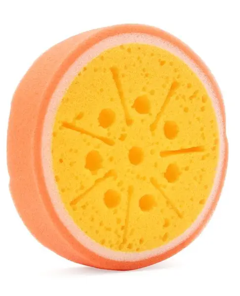Babyhug Fruit Shaped Bath Sponge - Yellow Orange (Product color / shape may Vary)