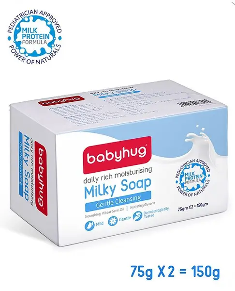 Babyhug Daily Rich Moisturising Milky Soap - 75 g x 2