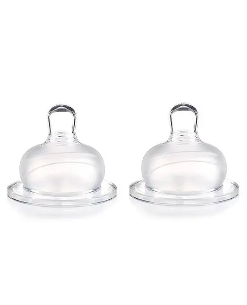 Babyhug Wide Neck Silicone Nipple Medium Flow - Pack of 2