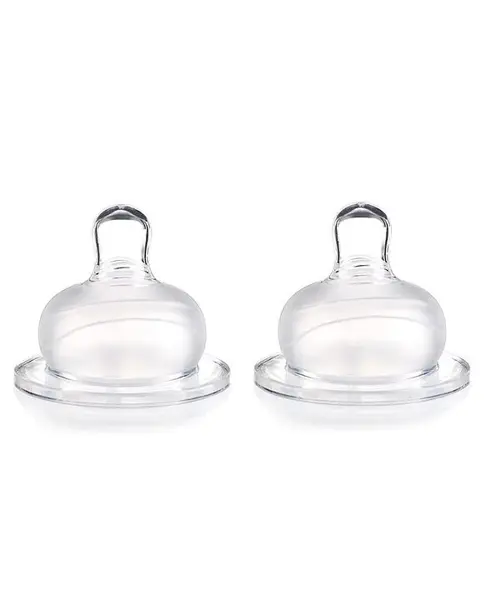 Babyhug Wide Neck Silicone Nipple Fast Flow - Pack of 2