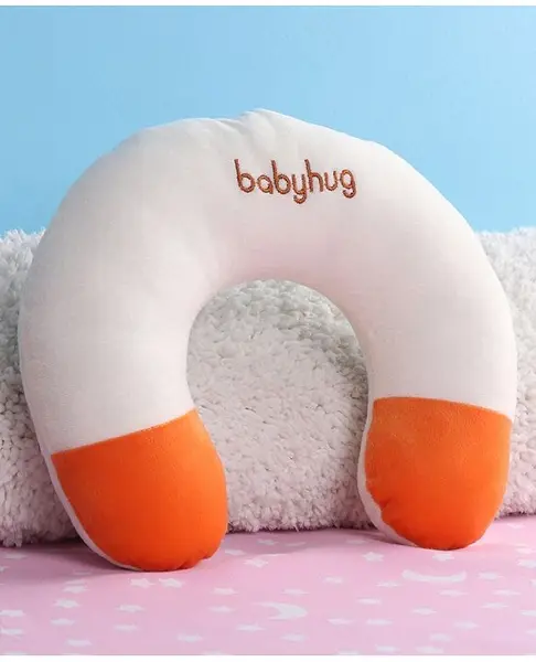 Babyhug Plush Neck Pillow - White