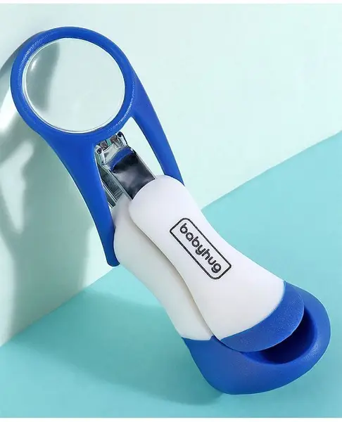 Babyhug Nail Clipper with Magnifier for Newborns & Toddlers  Blue