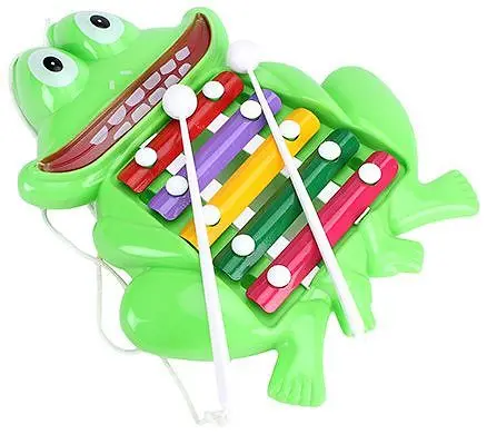 Prime Creations Pull Along Frog Xylophone (Color May Vary)