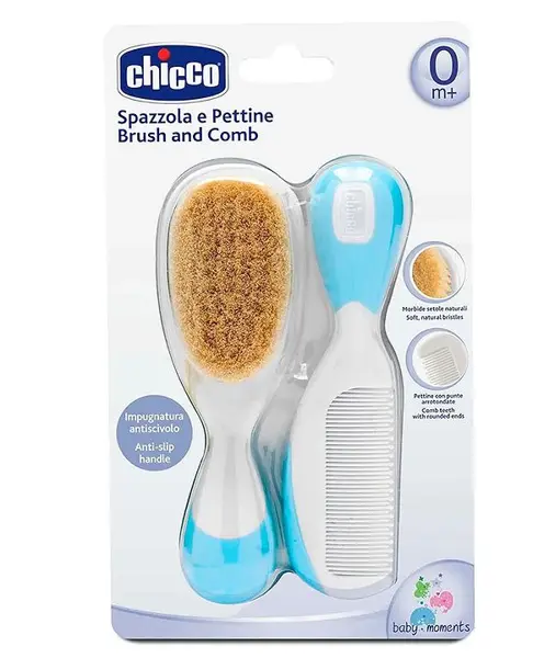 Chicco Brush And Comb Set - Light Blue