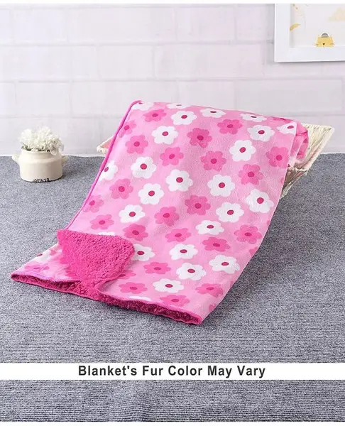 Babyhug Sherin All Season Blanket - Pink (Blankets Fur Color May Vary)