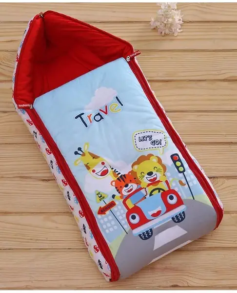 Babyhug Premium Sleeping Bag Travel Print - Multicolor