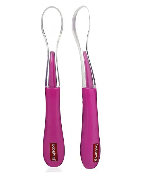 Babyhug Silicone Spoon Pack of 2 - Pink