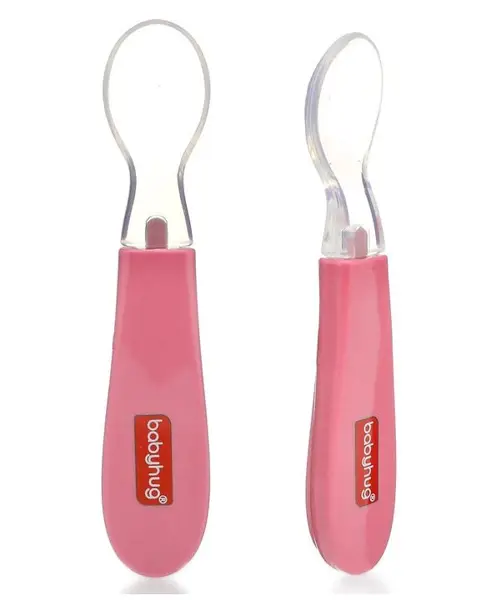 Babyhug Silicone Spoon Small Pack of 2 - Pink