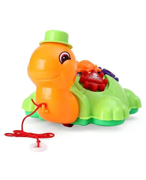 United Agencies Gear Pull Along Turtle Toy - Multicolor