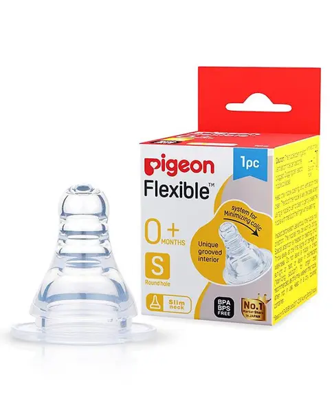 Pigeon Flexible Peristaltic Slim Neck Nipple Small - 1 Piece