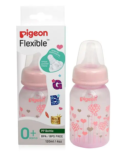 Pigeon Feeding Bottle Abstract Print Pink - 120 ml