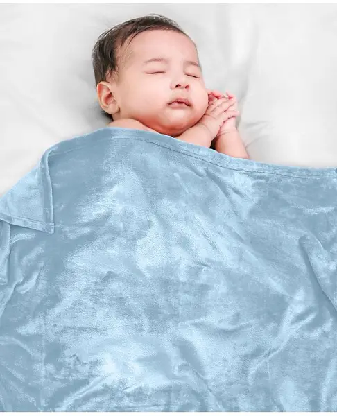 Babyhug Coral All Season Blanket - Blue