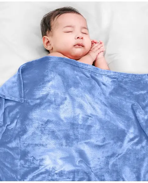 Babyhug Coral All Season Blanket - Blue