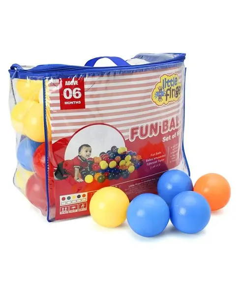 Little Finger Plastic Balls Pack of 60 - Multicolor