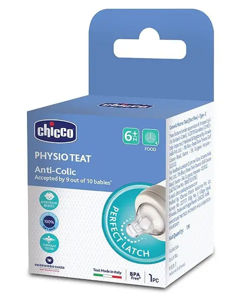 Chicco Physio Teat Anti Colic Food Flow 6+ Months - 1 Pc