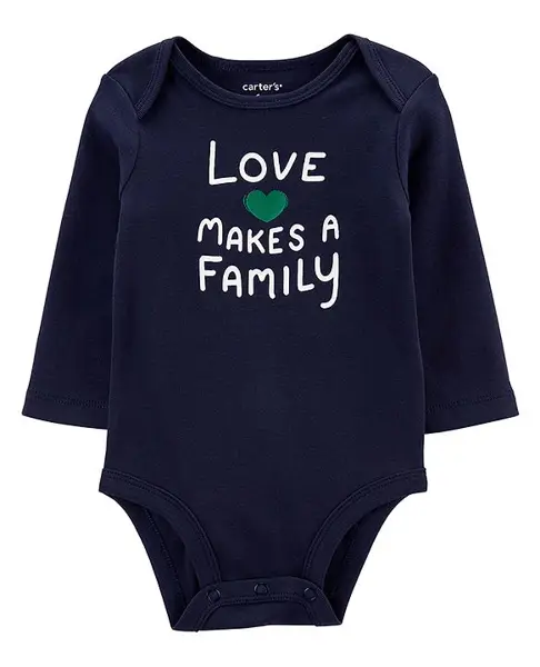 Carters Love Makes A Family Original Onesie - Blue