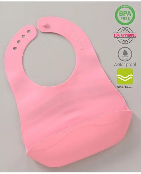 Babyhug Foldable Bib - Pink