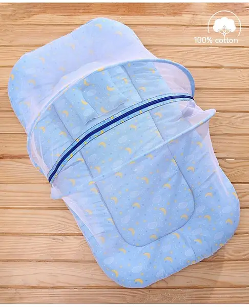 Babyhug Mosquito Mattress Set - Sky Blue