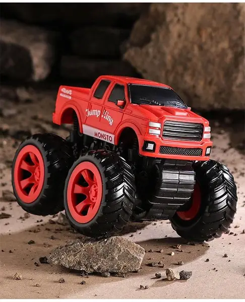 Monsto Friction Powered Monster Toy Truck Red - Height 9.5 cm