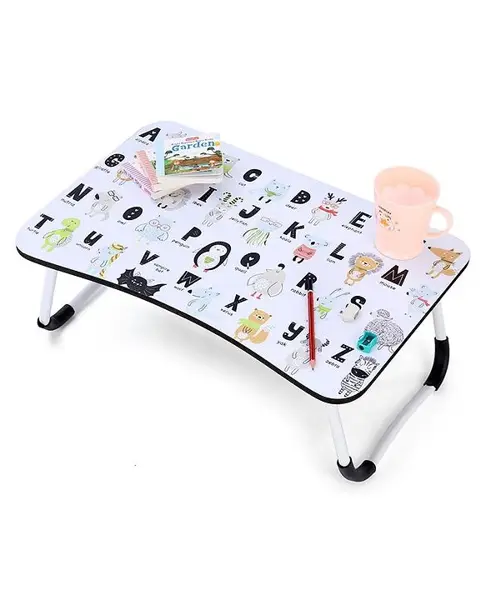 Small Foldable Study Table Alphabet Theme - Multicolor