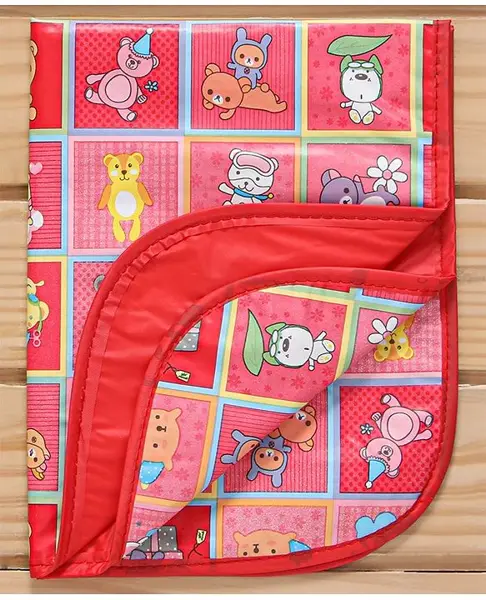 Diaper Changing Mat with Multiprint - Dark Red (Prints May Vary)