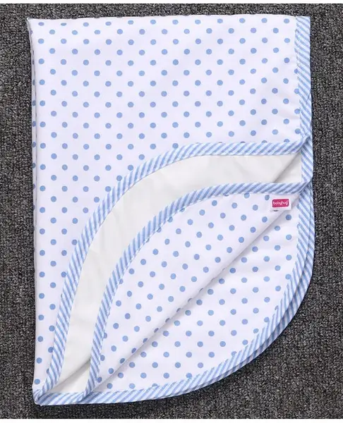 Babyhug Cotton Diaper Changing Mat Medium Polka Dots - Blue